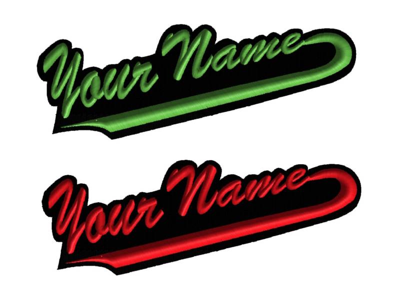 Gestickter Filz Name Patch Aufbügelbare Varsity Style | 8-15 Inch von ClinchCustoms