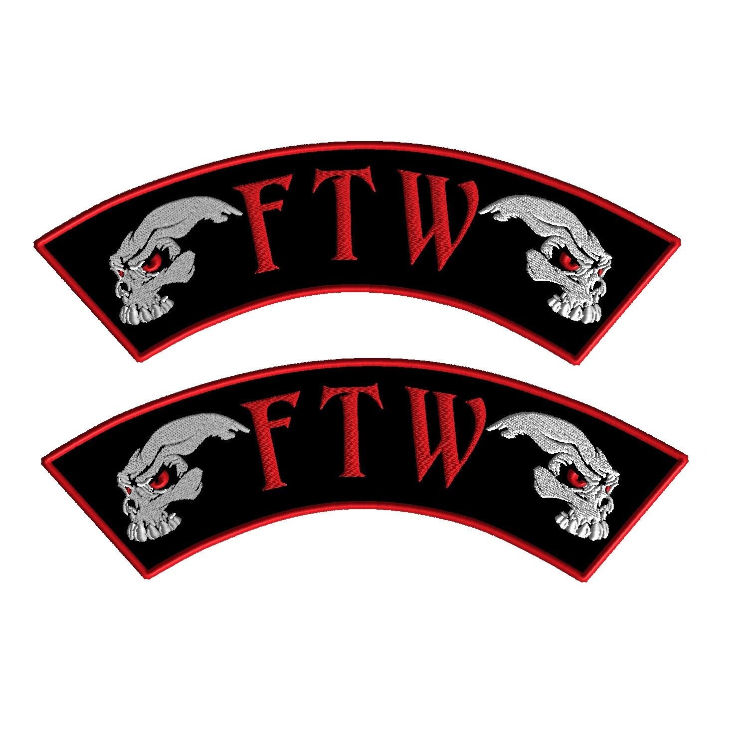 Totenkopf Motorrad Aufnäher Ftw Aufnäher Auf Der Jacke | 33 "x 3 " von ClinchCustoms