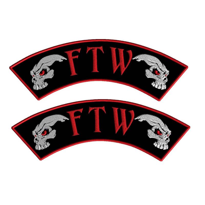Totenkopf Motorrad Aufnäher Ftw Aufnäher Auf Der Jacke | 33 "x 3 " von ClinchCustoms