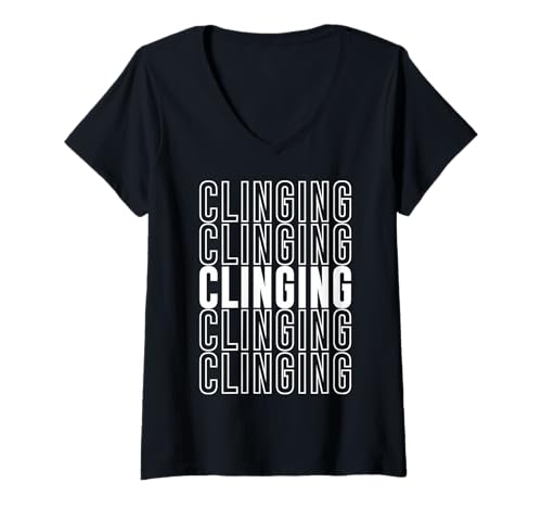 Damen Haftend T-Shirt mit V-Ausschnitt Damen Haftend T-Shirt mit V-Ausschnitt von Clinging Apparel