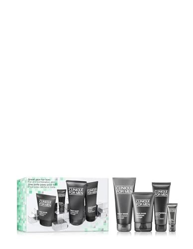 Clinique for Men Great Skin For Him For Dry/Combination Skin 4-Set Moisturizing Lotion 100 ml + Face Wash 200 ml + Gesichtscrub 100 ml Augencreme 15 ml von Clinique