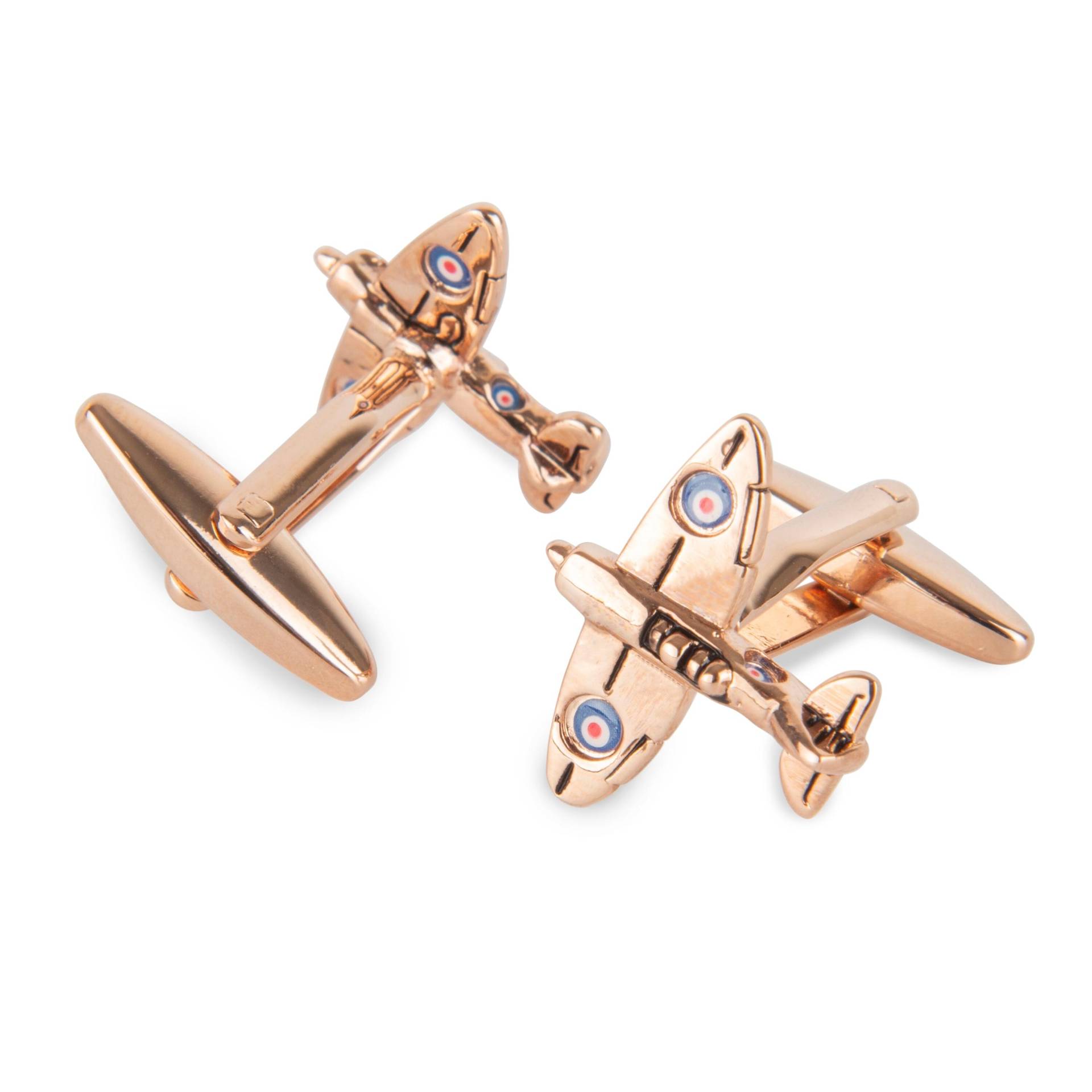 Rosegold Spitfire Flugzeug Manschettenknöpfe Rosegold Spitfire Flugzeug Manschettenknöpfe von ClinksAustralia