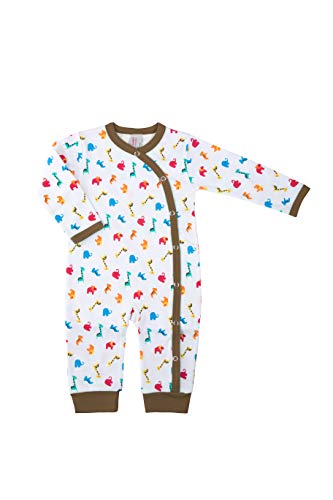 Clinotest Baby Schlafanzug aus Jersey, Baby Overall, 1/1 Arm und Bein, Druckknöpfe, 100% Baumwolle, 180 g/m², in verschiedenen Größen (44) von Clinotest