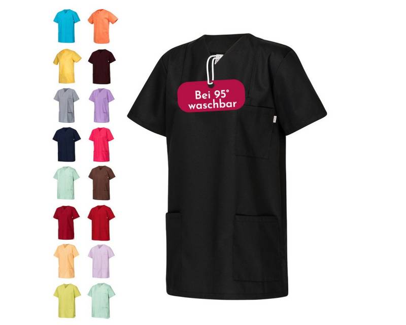 Clinotest Funktionsbluse Kasack Damen & Herren - 95 Grad waschbare, kochfest ohne einzulaufen (1-tlg) Schlupfkasack aus Baumwolle & Polyester - Berufsbekleidung für Pflege von Clinotest
