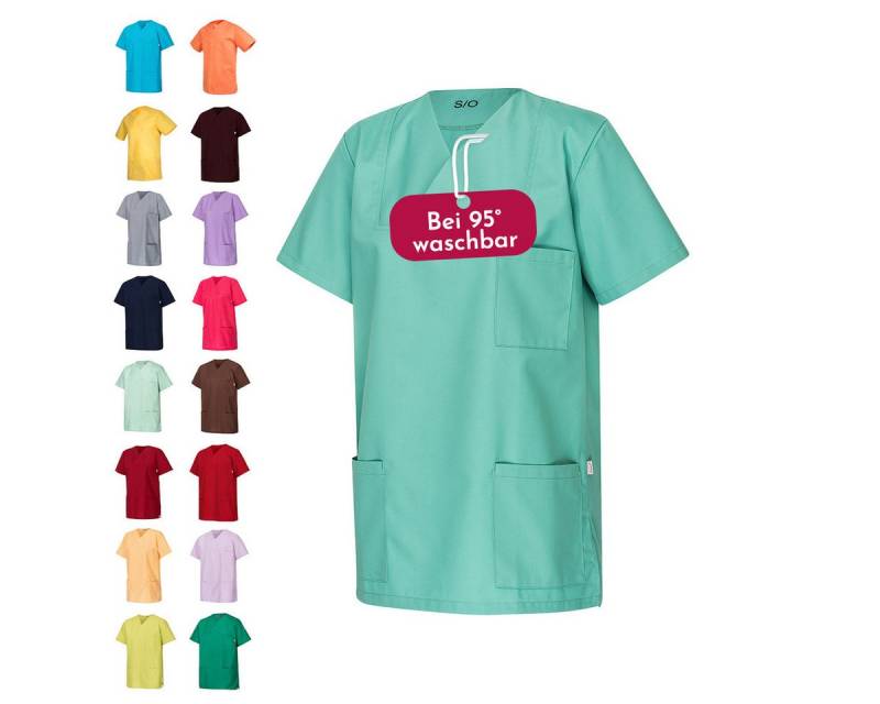 Clinotest Funktionsbluse Kasack Damen & Herren - 95 Grad waschbare, kochfest ohne einzulaufen (1-tlg) Schlupfkasack aus Baumwolle & Polyester - Berufsbekleidung für Pflege von Clinotest
