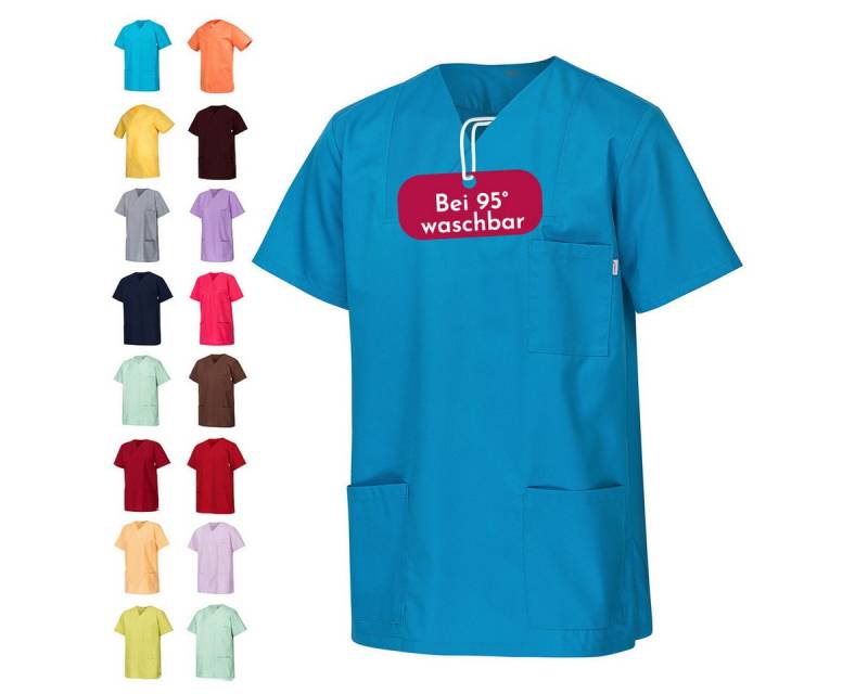 Clinotest Funktionsbluse Kasack Damen & Herren - 95 Grad waschbare, kochfest ohne einzulaufen (1-tlg) Schlupfkasack aus Baumwolle & Polyester - Berufsbekleidung für Pflege von Clinotest