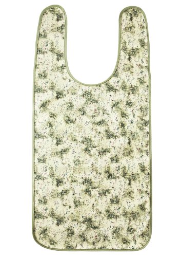 Clinotest Kleiderschutz für Erwachsene 2er Set – Flanell Lätzchen mit feuchtigkeitsundurchlässiger Beschichtung, schadstoffgeprüft & kochfest, mit verlängerten Bändern - Muster Grün/Grau/Weiß von Clinotest