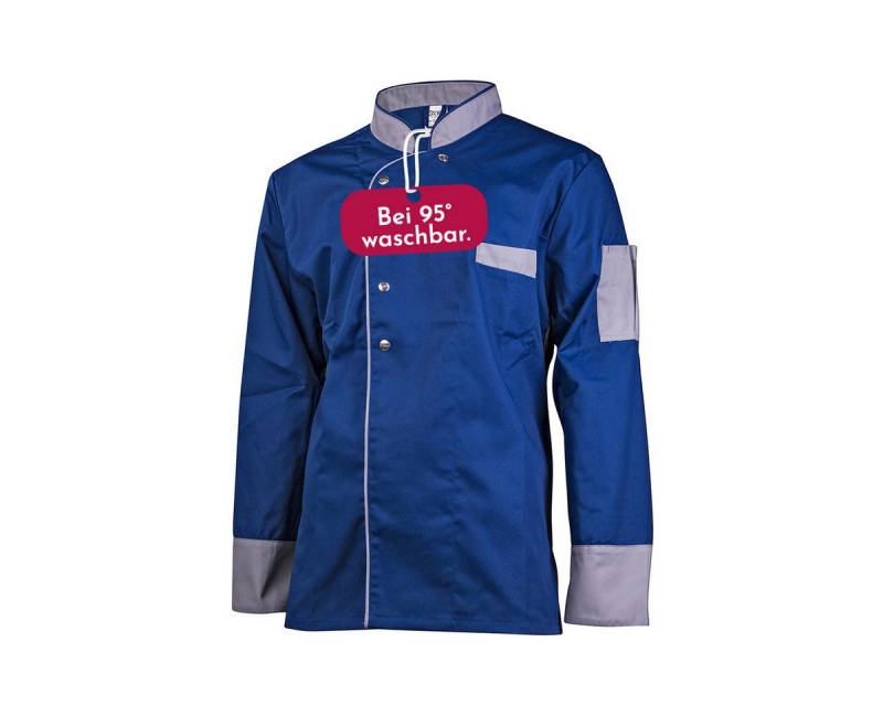 Clinotest Kochjacke langarm - 95 Grad waschbare, kochfeste Kochjacken ohne Einlaufen (1-St) Kochhemd aus 65% Polyester, 35% Baumwolle, mit Druckknopfverschluss von Clinotest