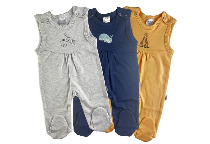 Clinotest Strampler 2er-Set Unisex Strampler mit süßer Stickerei auf der Brust von Clinotest
