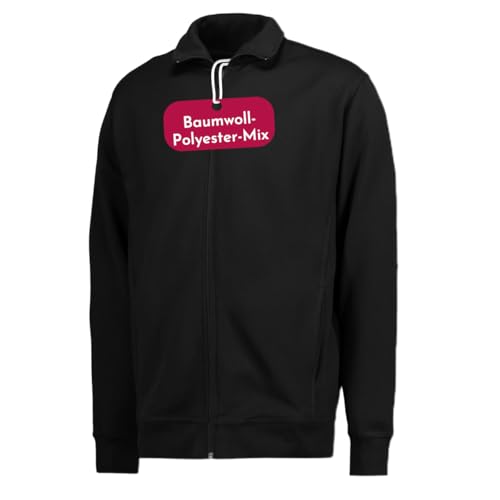 Clinotest Sweatjacke ohne Kapuze Herren & Damen - 60% Baumwolle & 40% Polyester mit Stehkragen, Reißverschluss, Langarm - Atmungsaktive Sweatshirtjacke - Bequeme Sweat Jacke für Freizeit und Sport von Clinotest