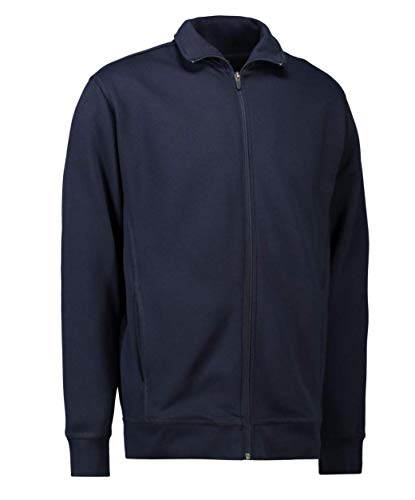 Clinotest Sweatshirtjacke für Damen und Herren, ohne Kapuze, mit Reißverschluss und 2 Schubtaschen (blau, M) von Clinotest