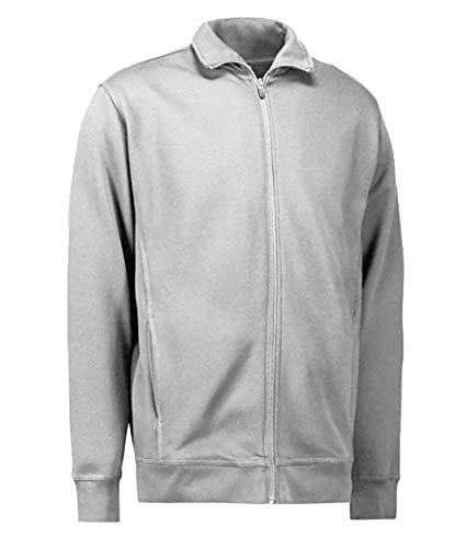 Clinotest Sweatshirtjacke für Damen und Herren, ohne Kapuze, mit Reißverschluss und 2 Schubtaschen (grau, 2XL) von Clinotest