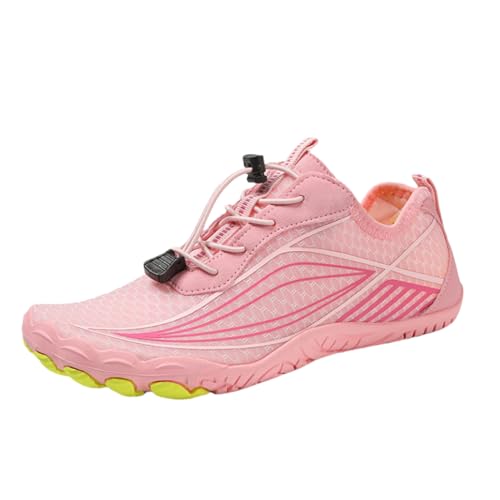 Cliont Barfußschuhe Herren Badeschuhe Damen Atmungsaktiv Leicht Wasserschuhe Sommer Strandschuhe rutschfeste Schwimmschuhe Aquaschuhe Rosa 35 EU von Cliont