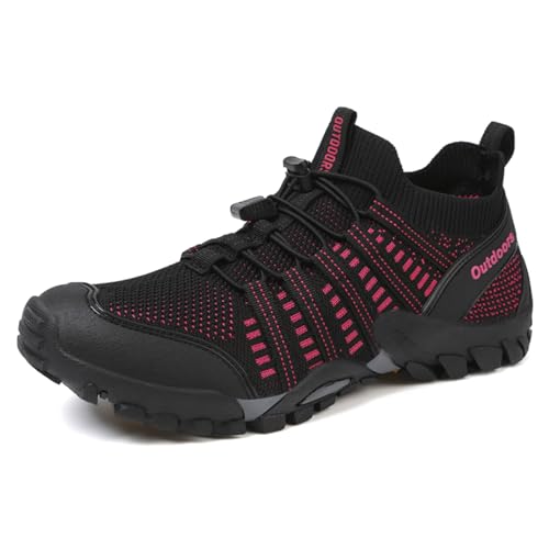 Cliont Barfußschuhe Herren Badeschuhe Damen Atmungsaktiv Leicht Wasserschuhe Sommer Strandschuhe rutschfeste Schwimmschuhe Aquaschuhe Rosa 37 EU von Cliont