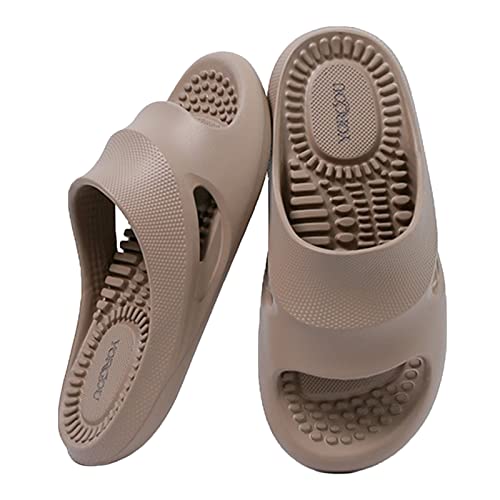Cliont Sommer Damen Herren Hausschuhe Praktische Hausschuhe Rutschfeste Sandalen Schnell trocknende Sandalen(Braun,41/42) von Cliont