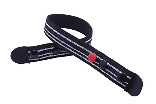 Clip.Ho Kindergürtel, tragbar von Größe 128 bis 146, Farbe Schwarz/Silber von Clip.Ho