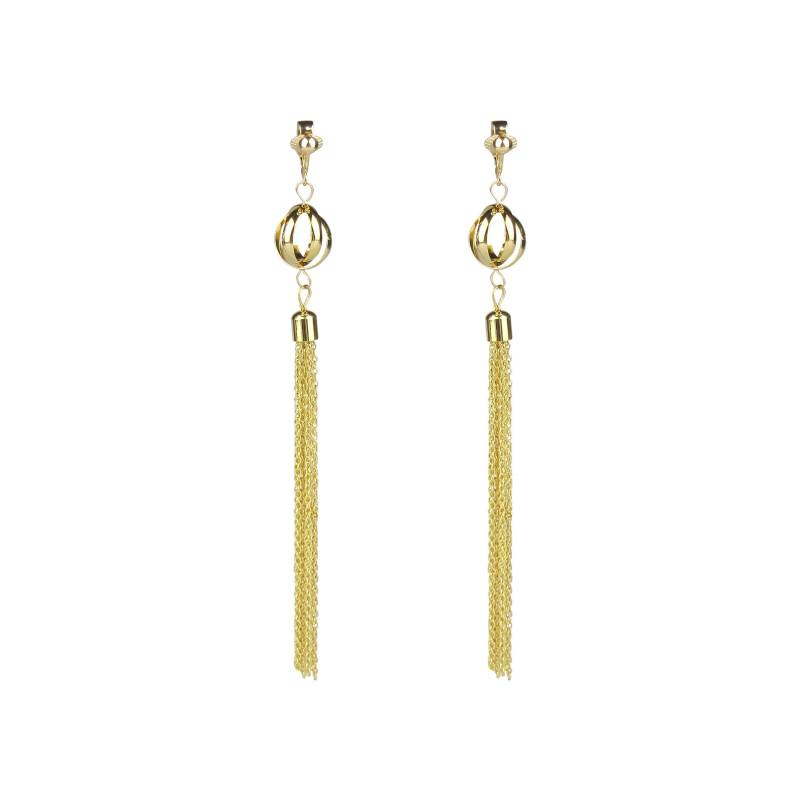 Gold Tri Hoop Clip Auf Quaste Statement Ohrringe Gold Tri Hoop Clip Auf Quaste Statement Ohrringe von ClipOnsxReverie