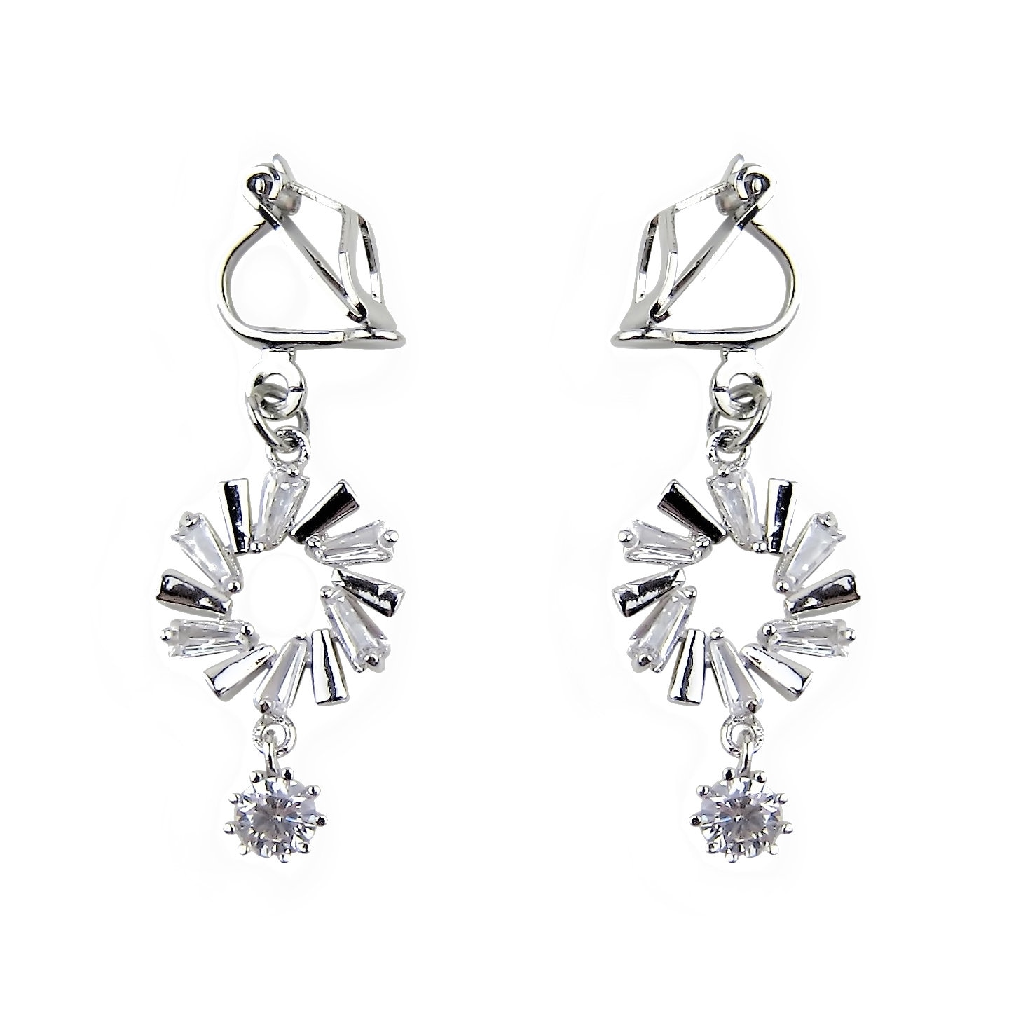 Spirale Braut Strass Ohrstecker Clip Auf Ohrringe von ClipOnsxReverie