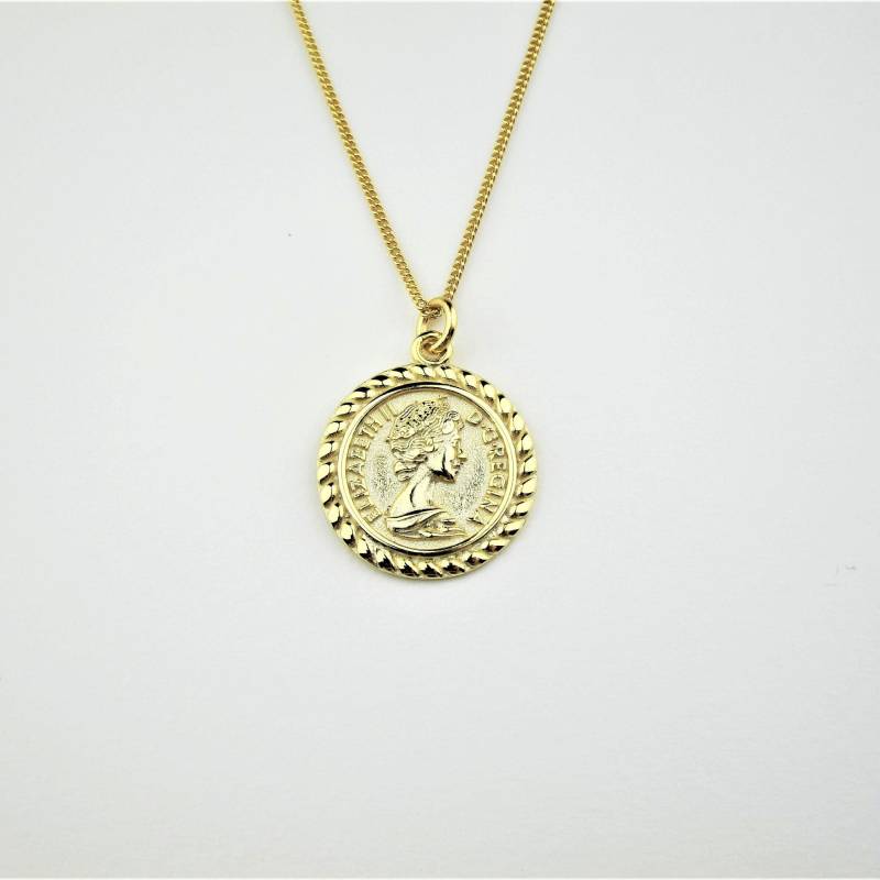 Vintage-stil Gold Münze Necklacce Vintage-stil Gold Münze Necklacce von ClipOnsxReverie