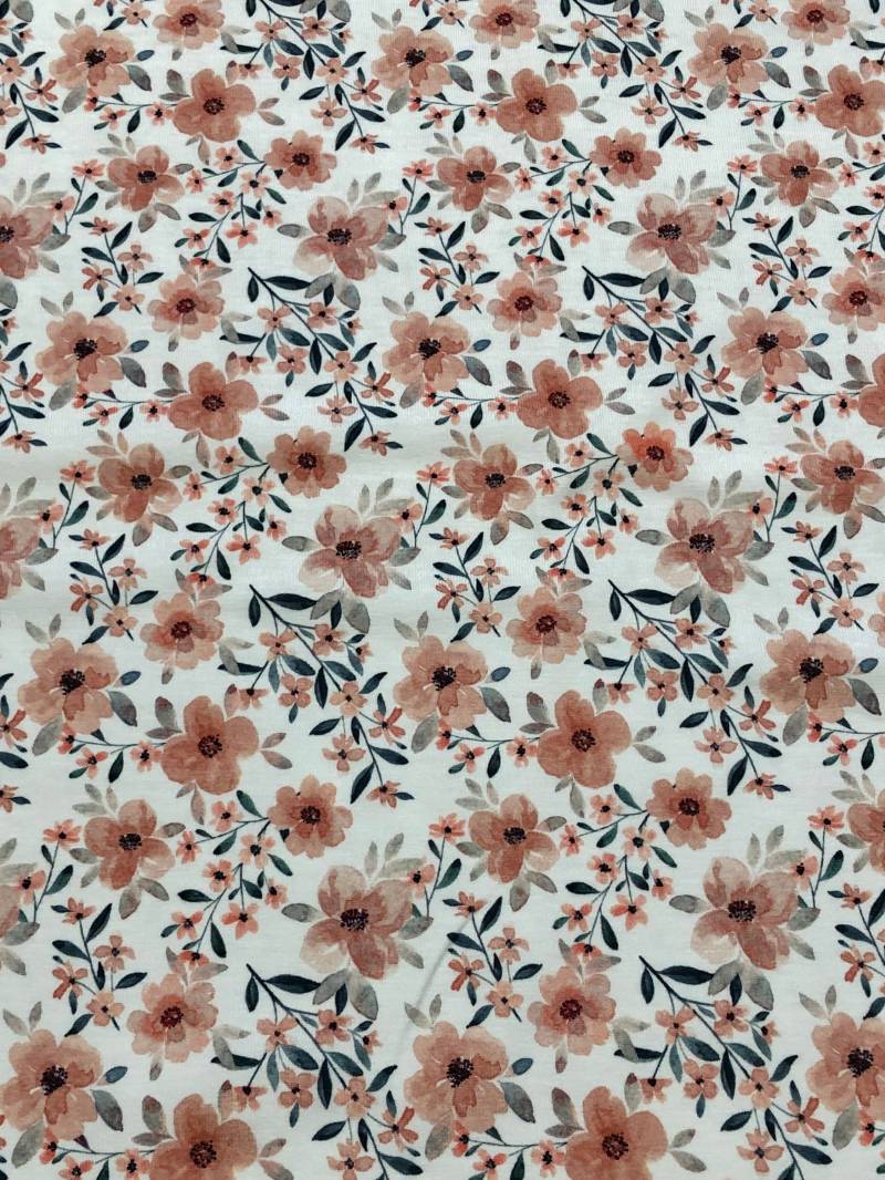 Jersey Blume Creme von ClipandClutch