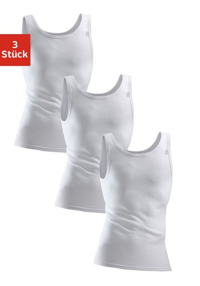 Clipper Exclusive Unterhemd (3-St) mit Komfortschnitt, hinten etwas länger - in Feinripp, Tanktop von Clipper Exclusive