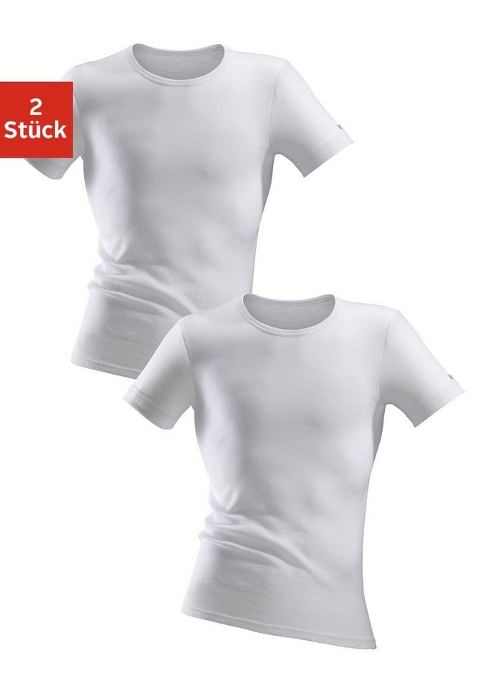 Clipper Exclusive Unterhemd (2-St) spürbar weich und glatt - in Feinripp, Unterziehshirt, Kurzarm T-Shirt von Clipper Exclusive