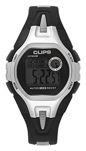 Clips Herren digitaluhr mit Kautschuk Armband von Clips