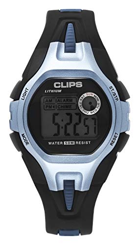 Clips Herren digitaluhr mit Kautschuk Armband von Clips