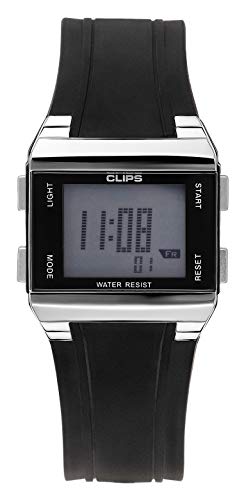 Clips Herren digitaluhr mit Kautschuk Armband von Clips