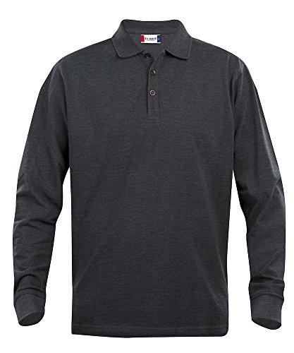 Clique, Herren Poloshirt, langärmelig S bis 5 XL, Grau Gr. XXL, Anthracite Melange von Clique Clothing
