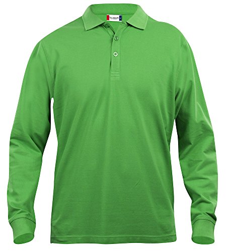 Clique, Herren Poloshirt, langärmelig S bis 5 XL, Grau Gr. XXL, Verde Acido von Clique Clothing