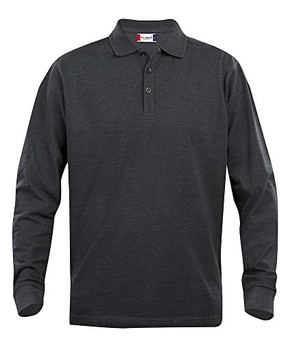 Clique, Herren Poloshirt, langärmelig S bis 5 XL, Grau Gr. L, Anthracite Melange von Clique Clothing