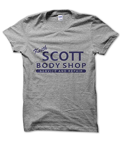 Keith Scott Body Shop One Tree Hill T-Shirt (Grey, L) von Clique Clothing