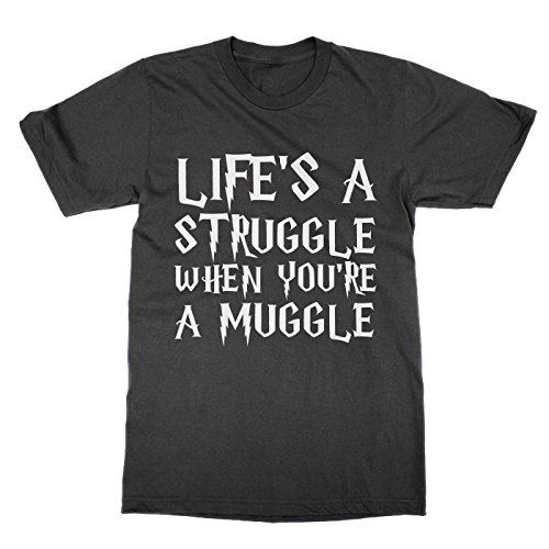 Life's a Struggle When You're a Muggle T-Shirt (Black, S) von Clique Clothing