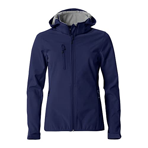 Clique - Damen Jacke Basic Hoody Softshell Winterjacke mit abnehmbarer Kapuze aus Polyester für Ski Trekking Wandern Reisen Berg (Blau 3XL), blau von Clique