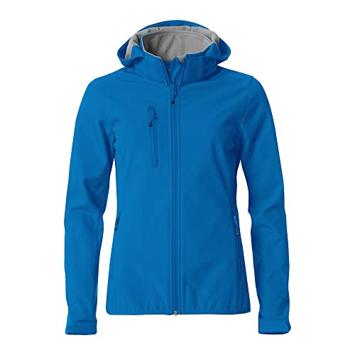 Clique - Damen Jacke Basic Hoody Softshell Winterjacke mit abnehmbarer Kapuze aus Polyester für Ski Trekking Wandern Reise Berg (Royal XXL), Königsblau von Clique