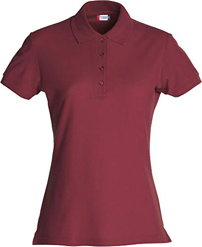 Clique Poloshirt Basic Polo Damen NEU, Wähle Deine Größe:XL, Wähle Deine Farbe:Bordeaux von Clique