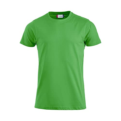 CLIQUE - Herren Premium-T T-Shirt mit Rundhalsausschnitt, aus Baumwolle Jersey, Schweißband, elastischer Kragen, Slim-Fit, Säuregrün., Medium von Clique