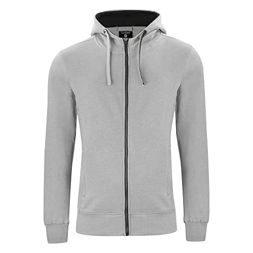 Clique - Sweatshirt mit Reißverschluss und Kapuze für Herren, Classic Hoody mit durchgehendem Reißverschluss, aus Baumwolle, elastischer Ripp, Außentaschen, für Trekking, Wandern, Reisen, Freizeit von Clique