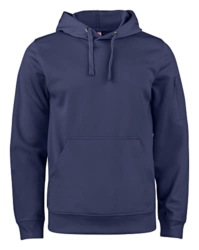 CLIQUE - Kapuzenpullover Herren Damen Unisex Basic Active Hoody Polyester Weich Waschfest für Trekking Wandern Reise Freizeit, dunkelblau, XXL von Clique