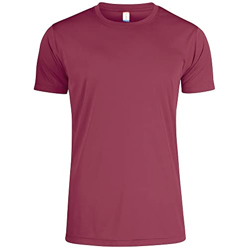 CLIQUE - T-Shirt für Herren, Basic Active-T, Mikrofaser, Schweißband, Seitennähte, Slim-Fit, Erica, XL von Clique