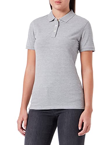 CliQue Damen Premium Polo Shirt Polohemd, Grau (Grau), meliert, XXL von Clique