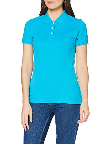 CliQue Damen Premium Polo Shirt Polohemd, türkis, XXL von Clique