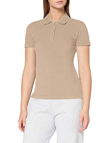 CliQue Damen Regular Fit Poloshirt,Beige (Caffe Latte), 34 EU (Herstellergröße:X-Small) von Clique