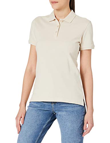 CliQue Damen Regular Fit Poloshirt,Beige (Light Khaki), 36 EU (Herstellergröße:Small) von Clique