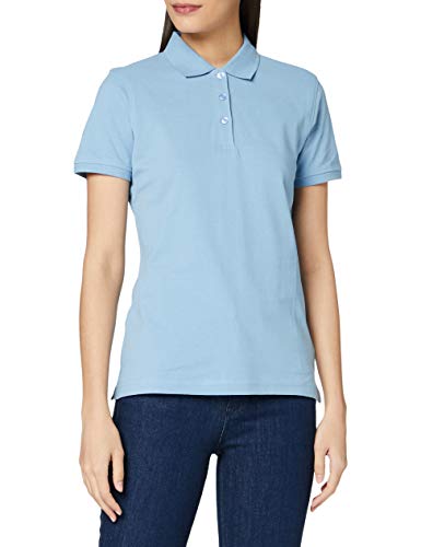 CliQue Damen Regular Fit Poloshirt,Blue (Light Blue), 40 EU (Herstellergröße:Large) von Clique
