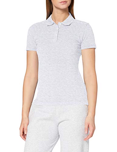 CliQue Damen Regular Fit Poloshirt,Grau (Asche), 36 EU (Herstellergröße:Small) von Clique