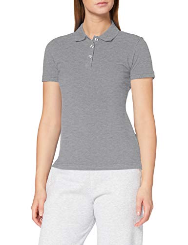 CliQue Damen Regular Fit Poloshirt,Grau (Grau), meliert, 36 EU (Herstellergröße:Small) von Clique