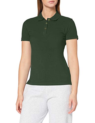 CliQue Damen Regular Fit Poloshirt,Green (Bottle Green), 34 EU (Herstellergröße:X-Small) von Clique