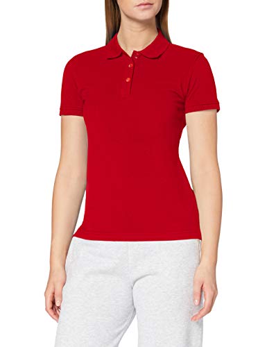 CliQue Damen Regular Fit Poloshirt,rot, 36 EU (Herstellergröße:Small) von Clique